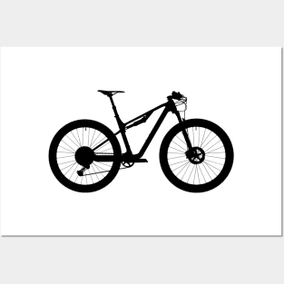 Canyon Lux Mountain Bike Silhouette Posters and Art